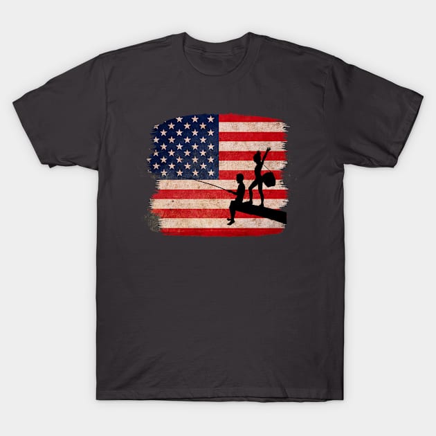 American Flag Family T-Shirt by Don’t Care Co